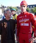 Jimmy avec Mr Alain Tessier (adjoint des sports de Sablé)