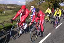 Sébastien Chavanel et Anthony Charteau à l'arrière du groupe